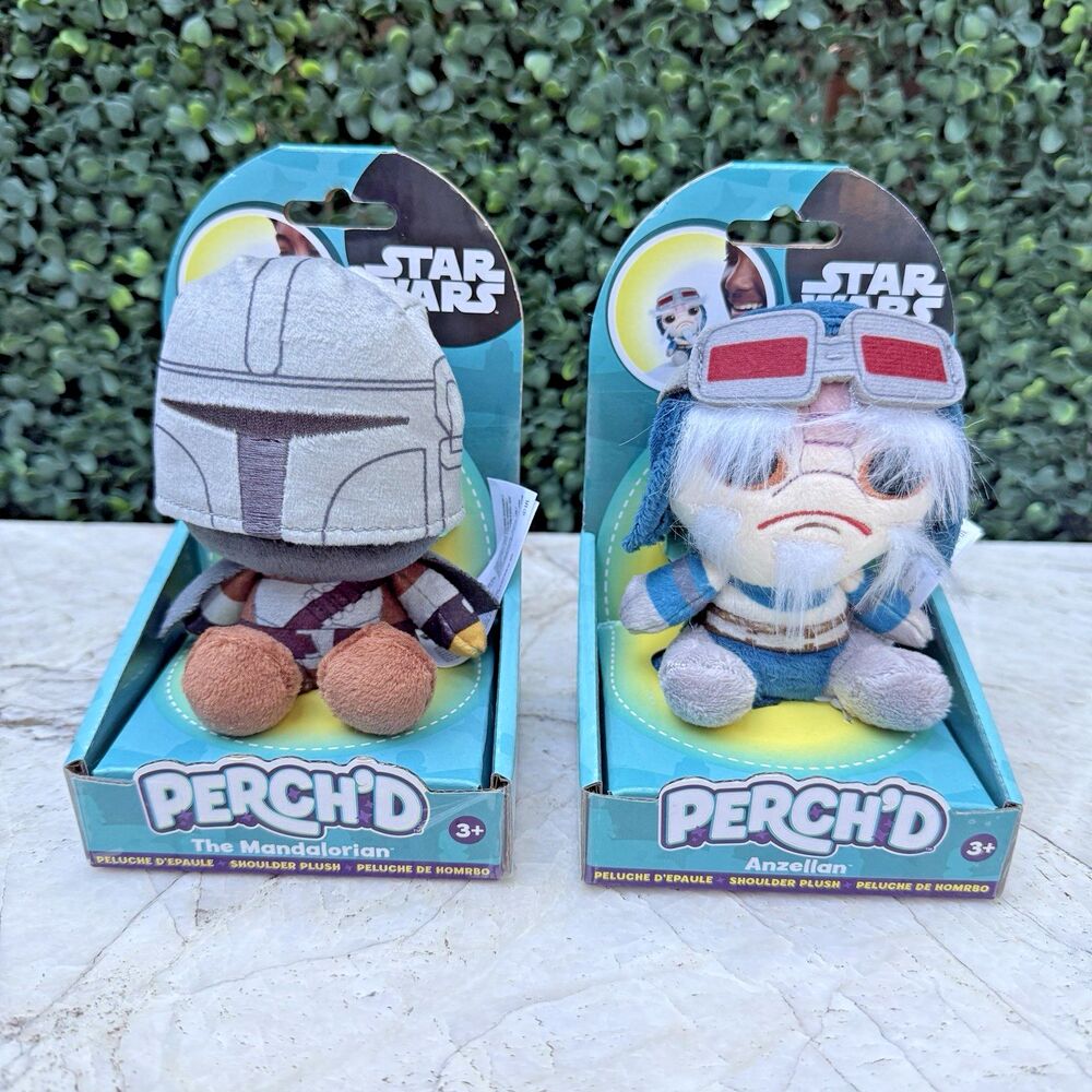 Star Wars Perch'd ANZELLAN & MANDO 3.75" Shoulder Pet Plush Figures 2026